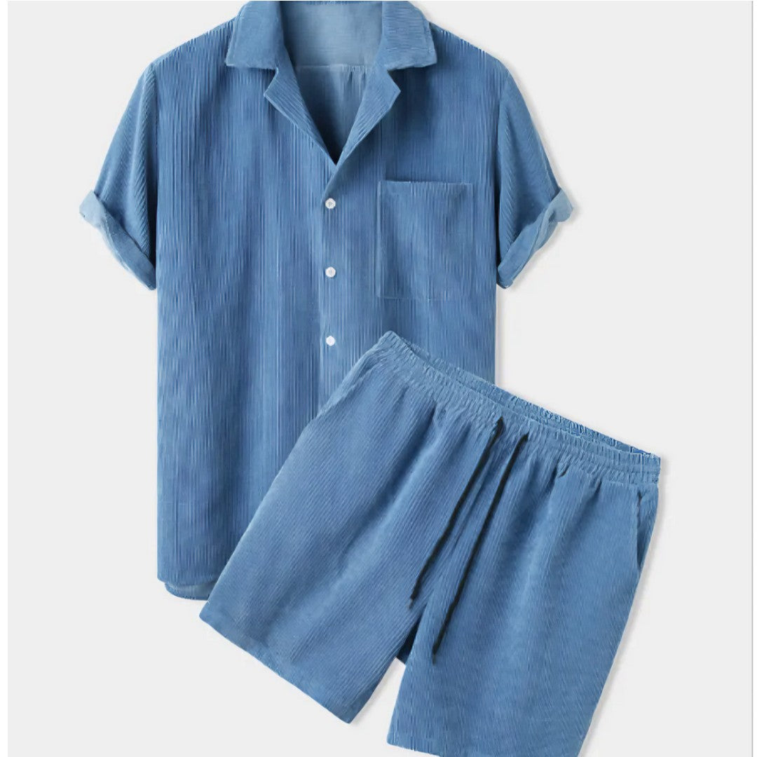 Grace | Corduroy Summer Set - Shirt & Shorts